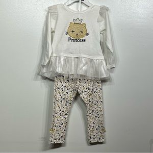 New DDG Darlings 2pc. Girls Princess Matching Outfit - Size 24 Months
